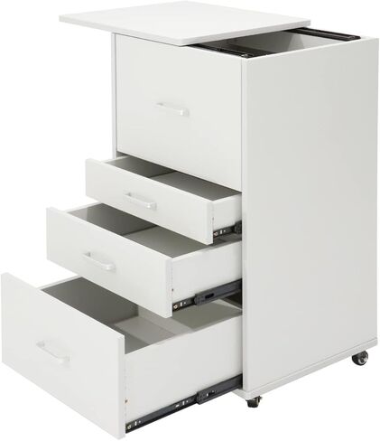 خزانة متنقلة لمساعد طب الأسنان، عربة ألاباما ذات 4 أدراج بمقبض، سهلة السحب والدفع للخلف. in Kuwait