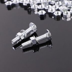 طقم استبدال شرائح المقعد 50 قطعة - مجموعة الأجهزة المجلفنة M6x35mm للمقاعد ذات الإطار المعدني - تناسب شرائح الخشب مقاس 17 مم - 21 مم بما في ذلك البلوط الريفي in Kuwait