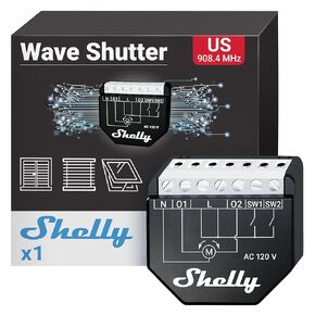 Shelly Wave Shutter US UL | Z-Wave Shutter Controller with Power Metering | Home Automation | Z-Wave Repeater | High Compatibility | Easy Installation | iOS Android App in Kuwait