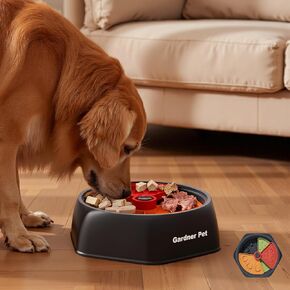 Gardner Pet Dog Slow Feeder Dog Bowl, Dogs Puzzle Enrichment Toy Rotating Plate, 8.45'' M Size with Suction Base for All Breed Sizes Pets, BPA-Free in Kuwait