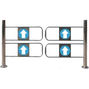 بوابة معدنية متأرجحة تغلق تلقائيًا لمحلات السوبر ماركت والمستودعات - باب أمان أحادي الاتجاه مع فرامل متأرجحة مثالية للمكتبات والمتاجر (120 × 100 سم) in Kuwait