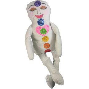 Reiki Doll, Remote Energy Healing Doll With Colorful Chakras, Hand Painted Chakra Healing Doll, Soft Cotton Muslin Chakra Doll Gift in Kuwait