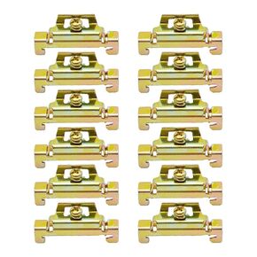 12Pcs DIN Rail Mount Terminal Block End Stoppers, Iron Galvanized Screw Type Clamp Mounting Clips for Electrical Control Panels and Industrial Wiring Systems(Silver) in Kuwait