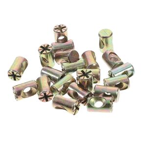 Holibanna 20Pcs Nut Hardware Kit for Cribs Chairs Furniture Slotted Cross Dowel Nuts for Reliable Assembly Replacement Parts in Kuwait