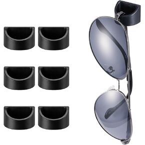 منظم النظارات الشمسية، 6 عبوات من النظارات وحامل النظارات للنظارات والنظارات الشمسية ونظارات القراءة. حامل النظارات الشمسية للمنزل، المكتب، السيارة، السائق، ورشة العمل. إكسسوارات النظارات ومنظمها (أسود) in Kuwait