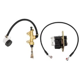 Rear Brake Master Cylinder Caliper Hose Assy Metal Rear Brake Caliper Master Cylinder Compatible with Blaster 200 YFS200 2003-2006 in Saudi Arabia