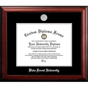 صور الحرم الجامعي NCAA Wake Forest Demon Deacons للجنسين إطار دبلوم فضي منقوش جامعة ويك فورست 14 عرض × 11 ارتفاع إطار دبلوم فضي منقوش، بني، مقاس واحد in Kuwait