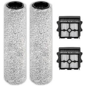 (4 Pack) Floor One S9 Artist Pro Brush Rollers and HEPA Filters for Tineco Floor One S9 Artist Pro/Stretch S6/ Switch S6 Wet Dry Vacuum Cleaner (Excluding Handle), 2 Brush Rollers, 2 HEPA Filters in Saudi Arabia
