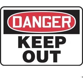 SAFETY SIGN WHITE ON RED ARROW 4 in x 12 in, Mfr: MADM420XL-A in Kuwait