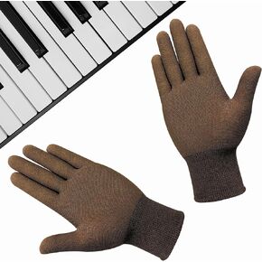 Arthritis Compression Gloves for Musicians and Gym BrownSoft Sweat Absorbent Hand Support for Piano Typing and Pain Relief Touchscreen Compatible for Women and Men, Size M in Kuwait