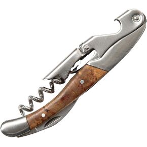 فتاحة النبيذ الاحترافية الفاخرة من واين شيك مع مقبض خشبي أنيق، ومفتاح نبيذ يدوي مع سكين رقائق معدنية وفتاحة زجاجات بغطاء للسقاة والنادل والسقاة in Kuwait