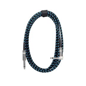 6.35mm TS Audio Cable 10FT (3 Meters), Straight to Right Angle, Shielded Instrument Cable for Guitar, Bass, Amp, Mixer, Mono Patch Cord for Studio & Stage, Pack of 5 in Saudi Arabia