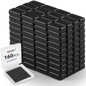 110 قطعة مغناطيس من MIKEDE، مغناطيس شريط نيوديميوم قوي مقاوم للماء مع طلاء إيبوكسي ولاصق، مغناطيس أرضي نادر، مغناطيس قوي شديد التحمل لغرفة الأدوات، المطبخ، السبورة البيضاء - 0.39 × 0.19 × 0.08 بوصة in Kuwait