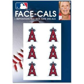 MLB Los Angeles Angels Face Tattoos, Team Colors, One Size in Saudi Arabia