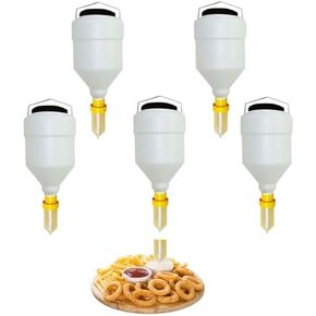 Leak-Proof 6PCS Squeeze Sauce Dispenser Set - 3.5L/5.5L Refillable Bottles for BBQ, Catering, Restaurants & Food Service - Perfect for Sauces, Dressings & Condiments in Kuwait