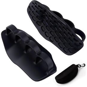 قفازات التمرين للرجال والنساء، مقابض تمرين مضادة للانزلاق، وسادات مطاطية لمقابض الصالة الرياضية لحماية راحة اليد مع صندوق تخزين (أسود) in Kuwait