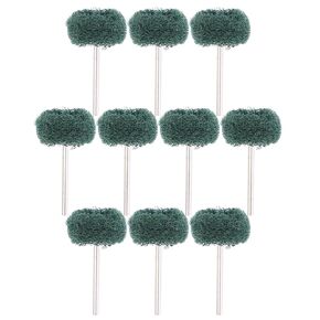 10pcs Non-Woven Abrasive Buffing Wheel Set for Drill Polishing Pads with Dual-Layer Green Cleaning Pads, Power Tool Accessories for Electronic Equipment and Surface Finishing in Saudi Arabia