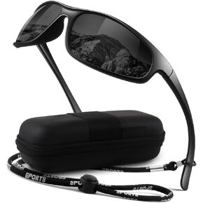 نظارات شمسية رياضية مستقطبة من LINVO للرجال والنساء، نظارات شمسية خفيفة الوزن للحماية من الأشعة فوق البنفسجية 400 لقيادة الصيد in Kuwait