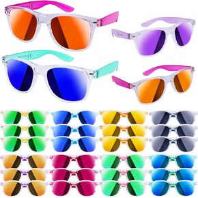 24 حزمة من النظارات الشمسية للأطفال للحفلات، نظارات شمسية شفافة نيون مع حماية من الأشعة فوق البنفسجية بكميات كبيرة للأطفال والكبار، مثالية لحفلات التخرج في الصيف والشاطئ وحفلات أعياد الميلاد، ومستلزمات الحفلات الخارجية in Kuwait