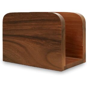 حامل مناديل خشبي للطاولة، حامل مناديل ورقية من خشب السنط لطاولة المطبخ وطاولة الطعام وديكور المنزل (5.5 عمق × 2.5 عرض × 4 ارتفاع بوصة) in Kuwait