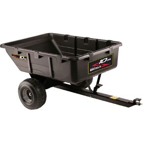 Brinly 10 cu.ft. 650lb Heavy Duty Tow-Behind Poly Utility Cart & Dump Trailer with Compression Molded Bed & Built-in Zerk Fitting Wheel Bearings in Kuwait