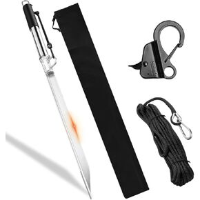 عمود مرساة للقارب الرملي، مرساة شاطئية ذاتية المطرقة مع خطاف مرساة للقارب وخط مرساة للقارب بطول 50 قدمًا، مرساة شاطئ من الفولاذ المقاوم للصدأ للقوارب، جت سكي، عائم، قوارب الكاياك، الزورق (39 بوصة) in Kuwait