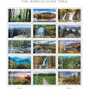 The Appalachian Trail 2025 (ورقة من 15) البريد من الدرجة الأولى إلى الأبد طوابع البريد in Kuwait