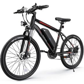 دراجة كهربائية TotGuard للبالغين، دراجة كهربائية مقاس 26 بوصة مع محرك بدون فرش بقدرة 700 وات، دراجة كهربائية بسرعة 20 ميلاً في الساعة مع بطارية قابلة للإزالة بقدرة 374.4 وات في الساعة، دراجة جبلية كهربائية بطول 50 ميلًا، 21 سرعة، معتمدة من SGS إلى UL 2849 in Kuwait