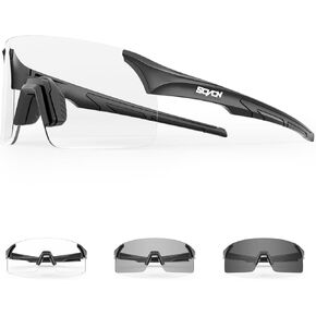 نظارات SCVCN فوتوكروميك لركوب الدراجات نظارات شمسية رياضية بدون إطار للرجال والنساء - مثالية للبيسبول والدراجة والجولف والجري in Kuwait