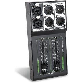 وحدة تحكم في مستوى صوت ستيريو سلبي، وحدة تحكم في استوديو ستيريو بمدخلين ومخرجين XLR، التوصيل والتشغيل لمكبرات صوت الاستوديو، صوت منزلي مع واجهات معدنية، رائعة للأداء المباشر in Kuwait