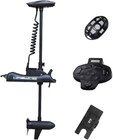 AQUOS Haswing CaymanB Bow Mount Trolling Motor with Wireless Remote & Wireless Foot Control, Quick-Release- 55 Lb. Thrust, 54 in. Shaft, Saltwater & Freshwater in Kuwait