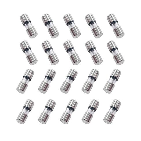 PENGLIN 20PCS Mini Glass Fuses 110V 125V 5A Slow-Blow Time Delay Fuse Light Strings Replacement Glass Cartridge Fuse 0.14 x 0.39 inch / 3.6 x 10 mm(5 Ampere) in Saudi Arabia