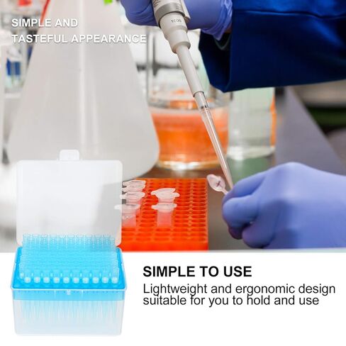 Hemobllo 1000µl Filtering Pipette Tips, Universal Pipette Tips Lab Filter Pipette Tips, Disposable Liquid Pipette Filter Pipettor Tips (100PCS) in Saudi Arabia