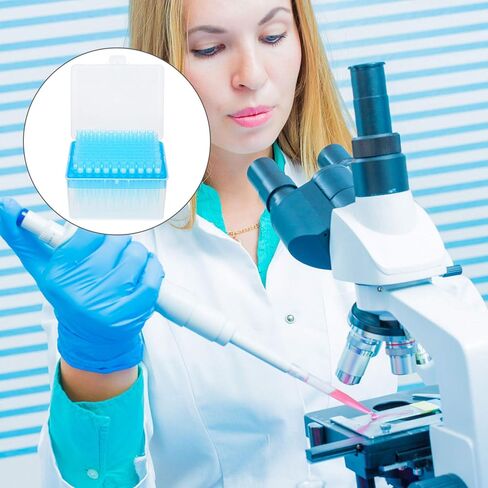 Hemobllo 1000µl Filtering Pipette Tips, Universal Pipette Tips Lab Filter Pipette Tips, Disposable Liquid Pipette Filter Pipettor Tips (100PCS) in Saudi Arabia