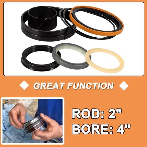 Hydraulic Cylinder Seal Kit 4" Bore 2" Rod Replace for 1543273C1 G109423 G105545 Suitable for Case 450, 450B, 450C, 455B, 455C, 550 in Saudi Arabia