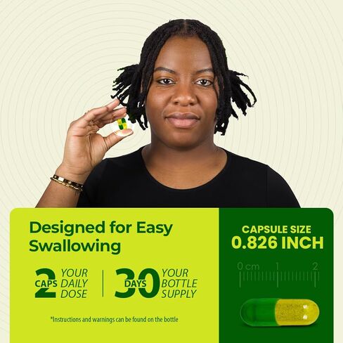 فيتامينات نمو الشعر ذات القوة الجذرية - فيتامينات الشعر للنساء والرجال ذوي البشرة السمراء مع مانع DHT والكولاجين، البيوتين المتقدم لنمو الشعر للنساء، 60 كبسولة، كمية تكفي لمدة شهر واحد، لشعر أكثر سمكًا وأقوى in Kuwait