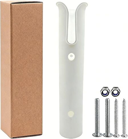 Fishing Rod Holders Wall Mounted 2 Pole Tubes Adjustable Fishing Rod Holder Bracke for Boat Kayak Garage Cooler Trailer Portable with Hardware(Black-2 Pole) in Kuwait