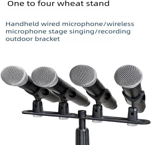 CH4 Mini 4 Mic Mount Bar with Standard 5/8-Inch Thread Suitable for Most Microphone Stands Boom Arms in Saudi Arabia