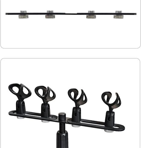 CH4 Mini 4 Mic Mount Bar with Standard 5/8-Inch Thread Suitable for Most Microphone Stands Boom Arms in Saudi Arabia