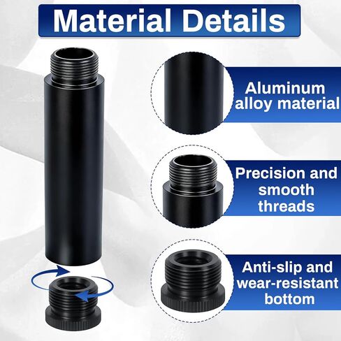 مجموعة واحدة من براغي محول حامل الميكروفون مع أنابيب تمديد، بما في ذلك 3/8 و1/4 إلى 5/8 خيوط داخلية، 5/8 إلى 3/8 و1/4 واجهات مترابطة، برغي مزدوج الأطراف، مناسب لذراع ذراع الميكروفون in Kuwait