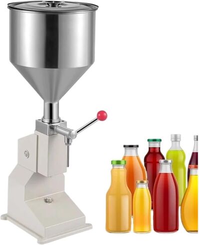 A03 Manual Liquid Filling Machine 5-100ml Adjustable Cream Filling Machine, Bottle Filler Machine with A 11.5 L Hopper Anti Dripping and Leakage(Fill rang 1-20ml) in Saudi Arabia