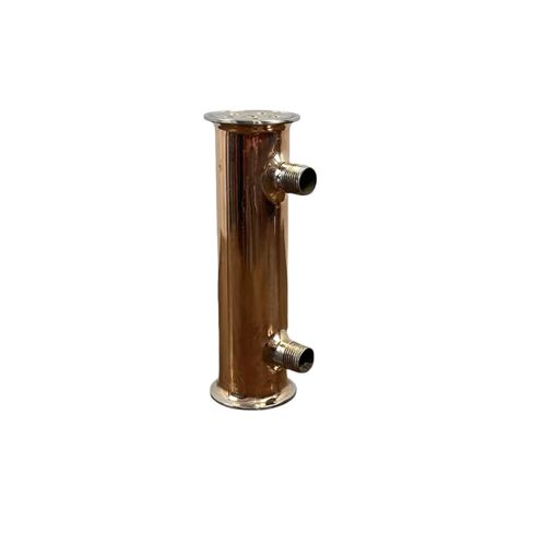 Clamp 3"(76mm) OD91mm Copper Condenser,Reflux,Dephlegmator with 1/2" Male Tread for Distillation,Length 200mm,9 Pipes 8mm. in Saudi Arabia