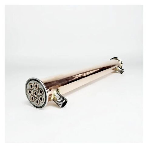 2" 51mm(OD64mm) Copper Distiller Condenser for Distillation, Reflux,Dephlegmator with 1/2" Male Tread,Length 450mm in Saudi Arabia