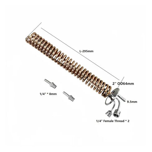 2inch FlangeOD64mm Tri Clamp Copper Dephlegmator/Distillation Condenser for Homebrew L-295mm Reflux Copper Cooling Coil in Saudi Arabia