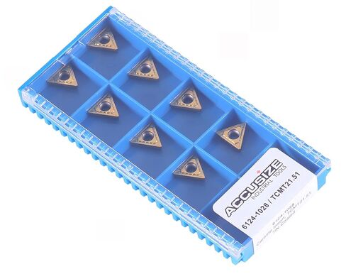 Accusize Industrial Tools Tcmt21.51 Carbide Inserts Cvd Coating, Black/Yellow, 2224-1028 in Saudi Arabia