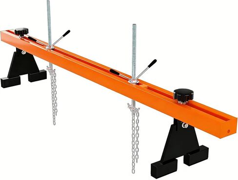 Dexso Engine Support Bar 1100 lbs محرك محرك عرض عرضي محرك رافعة 2 نقطة رفع الرافعة الرافعة السنانير المزدوجة ، ورافعة المحرك لرسوم المرائب المنزلية ومتجر إصلاح السيارات in Kuwait