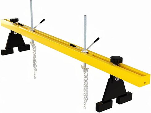 Dexso Engine Support Bar 1100 lbs محرك محرك عرض عرضي محرك رافعة 2 نقطة رفع الرافعة الرافعة السنانير المزدوجة ، ورافعة المحرك لرسوم المرائب المنزلية ومتجر إصلاح السيارات in Kuwait