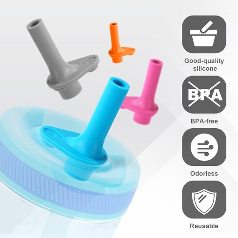 14pcs Replacement Bite Valves Mouthpiece Spout Set Compatible with Zak Designs Kelso 15oz, Include 6 BPA-Free Silicone Reusable Straw Cup Lid Accessories 6 Seal Rings 2 Cleaning Brush in Saudi Arabia