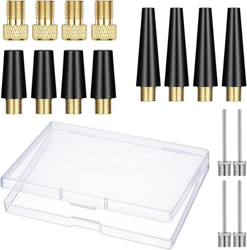 16 Pcs Universal Air Pump Adapter Kit, Bike Pump Valve Adaptors, Ball Pump Needles, Inflatable Nozzles for Inflatable Pool Toys, Bike Tires, Air Compressor, Air Mattress, Basketball in Saudi Arabia