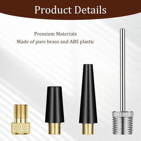 16 Pcs Universal Air Pump Adapter Kit, Bike Pump Valve Adaptors, Ball Pump Needles, Inflatable Nozzles for Inflatable Pool Toys, Bike Tires, Air Compressor, Air Mattress, Basketball in Saudi Arabia